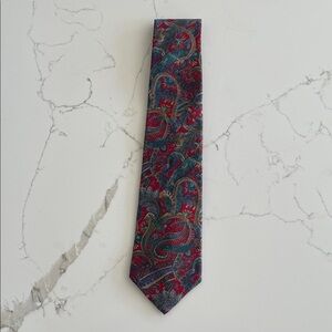 Elegant Paisley Silk Tie - Multicolor